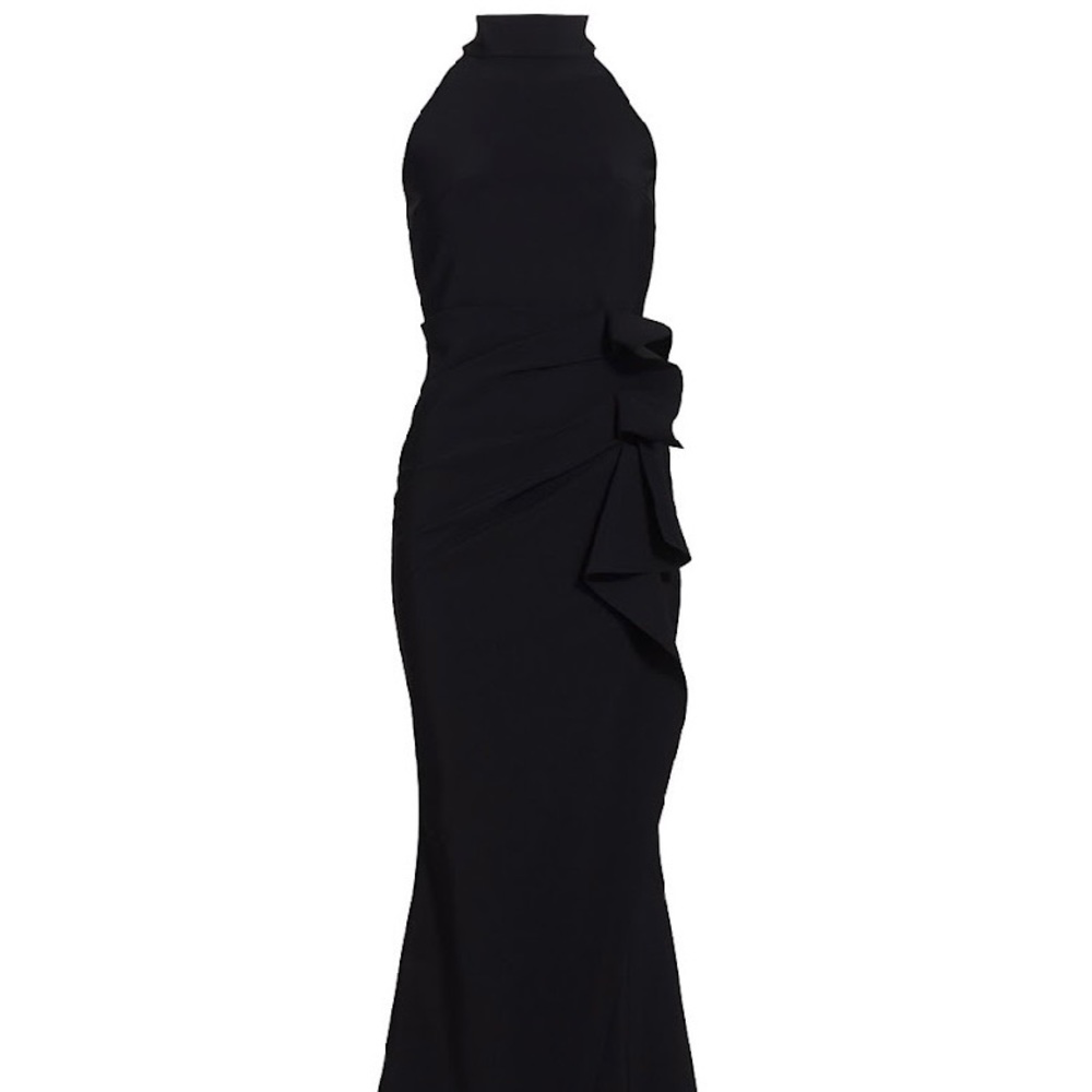 Chiara Boni La Petite Robe Ruffle Halter Gown